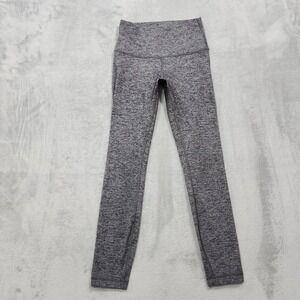 Lululemon Wunder Under Hi-Rise 7/8 Tight *25" Heathered Black Womens 4 Gray Yoga